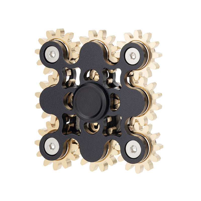 Fingertip gyro planet wheel finger gyro pure copper gear Ferris wheel gear linkage rotating power decompression toy