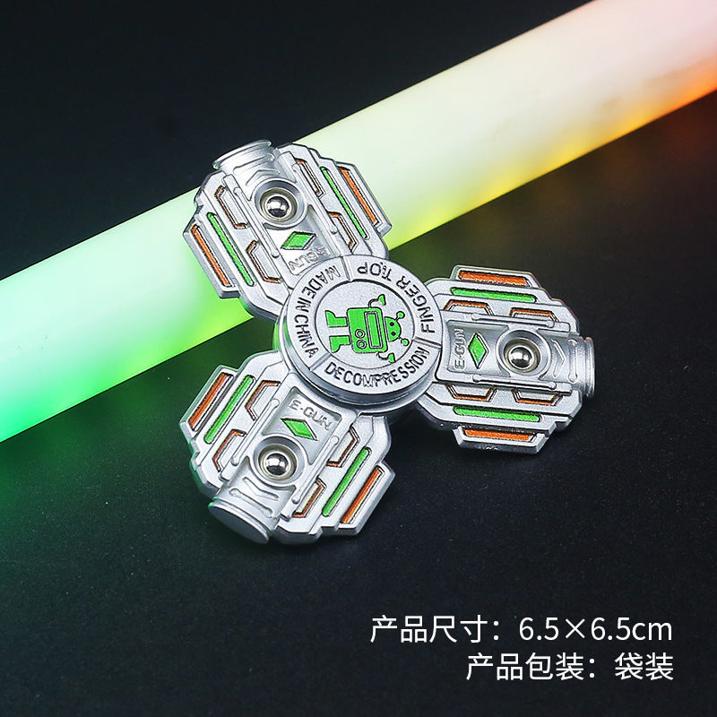Cross-border mechanical fingertip gyro decompression rotating vent small toy finger gyro boys birthday gift batch