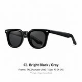 European and American Fashion Trendy Square Frame Sunglasses S31242 Street Style Versatile Sunglasses Uv Protection Acetate Sunglasses