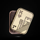 Triangular Rotating Card Pusher Edc Three-Ring Snap Coin Snap Card Hand-Push Sound Coin Stress-Relief Handheld Toy Ppb