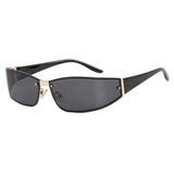 Y2K Frameless Rivet Sunglasses 2026 New Tech-Inspired Street Style Runway Sunglasses Fashionable European and American Shades