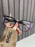 TR material cat's eye anti-blue light glasses women's fashion 2024 new European and American large frame plain cross-border non-power flat mirror