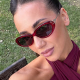 Oval Rivet Sunglasses 2026 New Style for Trendy Girls, Unique and High-end Sunglasses, European and American Style Sunglasses