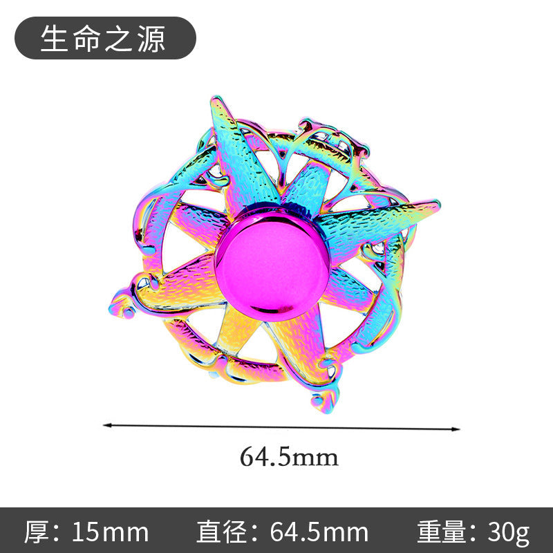 New Alloy Fingertip Spinner Stress-Relief Toy Hand Spinner Finger Spinner Street Stall Toy