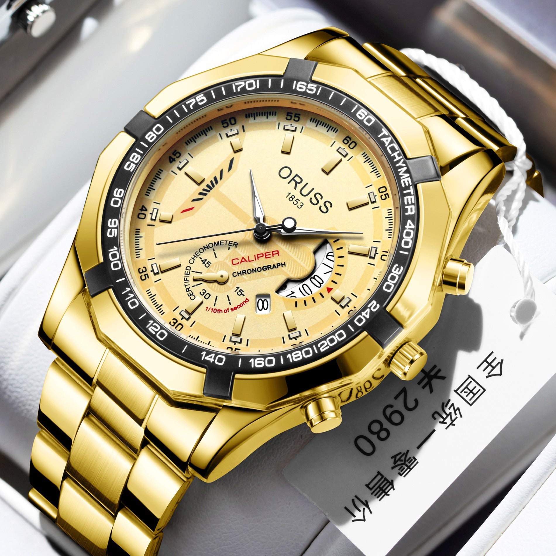 genuine goods Automatic Watch 2022 New Luminous Waterproof Calendar Business Men's Watch Large Dial Hollow Watch