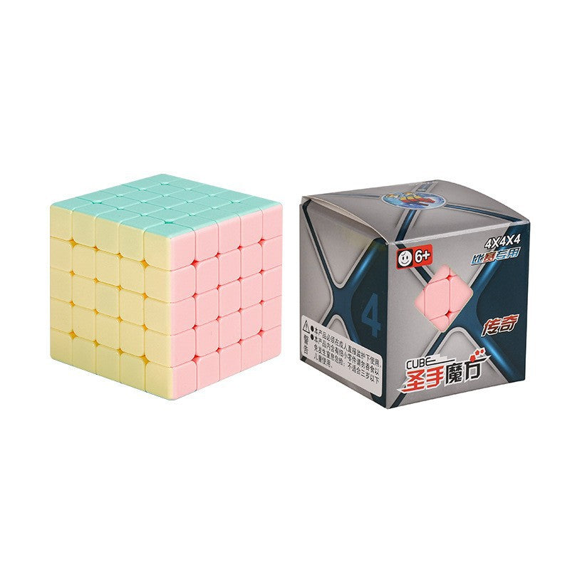 Holy Hand Legend Macaron Color Level 3 Interesting Introduction 2345 Level Stress Reduction Rubik's Cube Pink Educational Toy