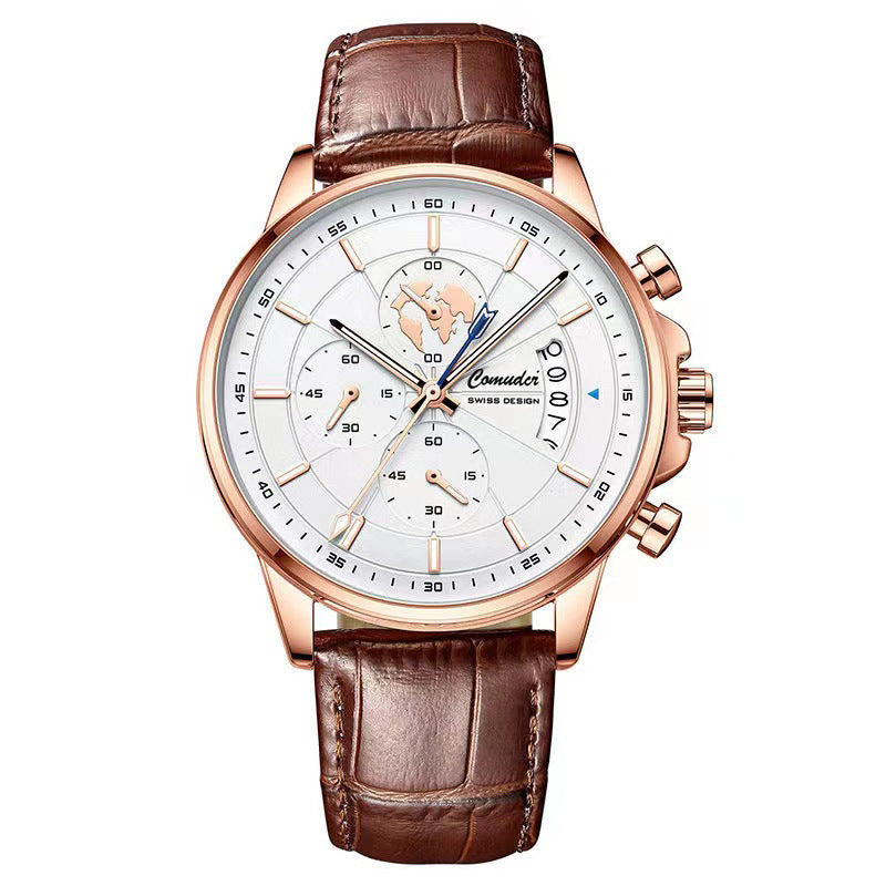 Foreign trade new men's automatic waterproof luminous Calendar Watch cross-border wholesale fashion quartz watch trembles on behalf of the hair