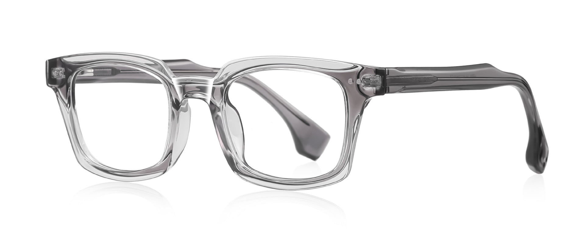 Factory Direct Sales of New Square Frames That Can Be Fitted with Prescription Lenses, Stylish Tr Material Temples, Anti-Blue Light Plain Frames