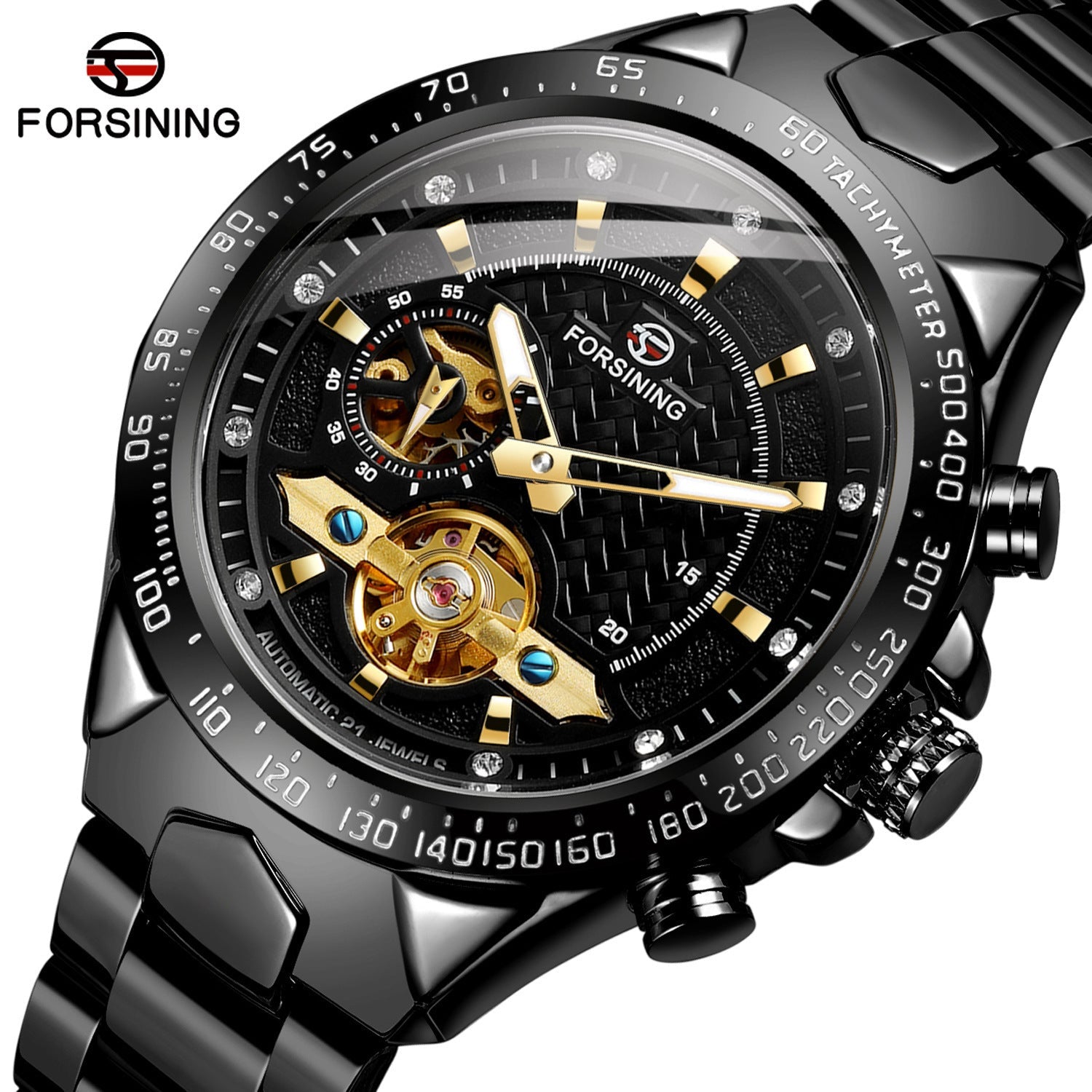 New Forsining Men's Fashionable Casual Tourbillon Automatic Mechanical Watch Men's Watch Foreign Trade Cross-Border