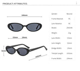 Women’s Oval Gradient Sunglasses – Retro Mini Frame
