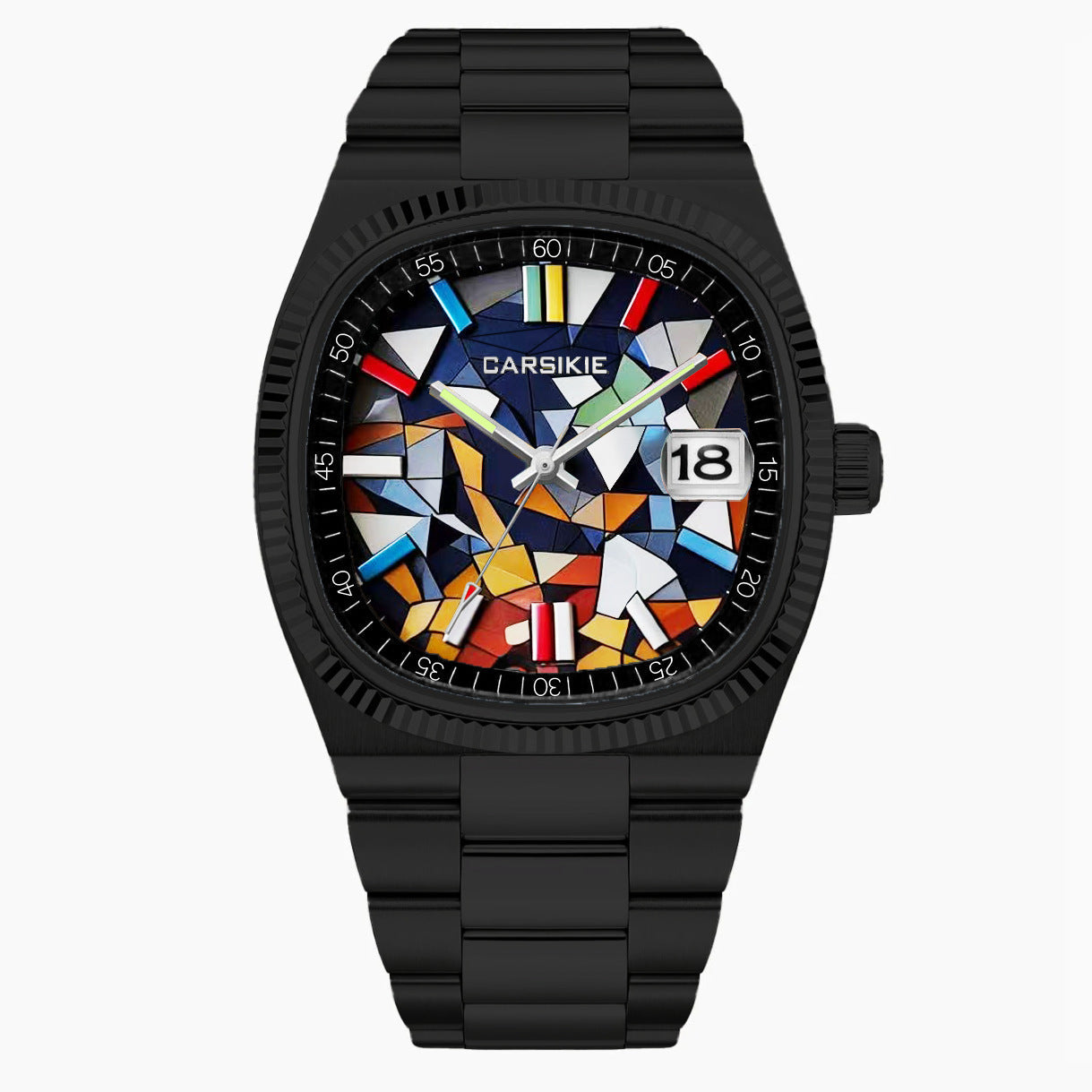 Carsikie Men's Watch New Square Large Dial Cartoon Comic Watch Sports Waterproof Cross-Border Quartz Watch