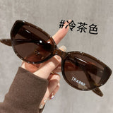 Brown Cat-Eye Sunglasses for Women, Slimming Effect, 2026 New Model, High-End, Uv Protection, Retro Driving Polarized Sunglasses