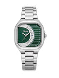 CARTISI Square Metal Strap Quartz Watch for Men, Fashionable Retro Trendy Wristwatch with Simple Design