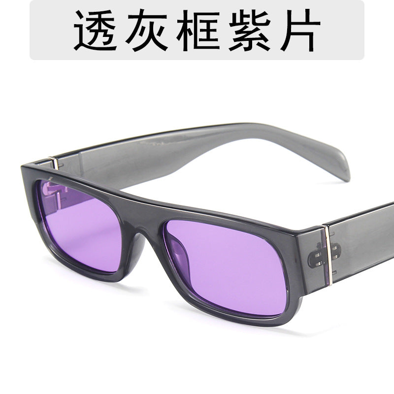 New European and American Cross-border Hip-hop Sunglasses Retro Small Frame Internet Celebrity Glasses Ins Candy Color Personalized Wear Sunglasses