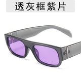 New European and American Cross-border Hip-hop Sunglasses Retro Small Frame Internet Celebrity Glasses Ins Candy Color Personalized Wear Sunglasses