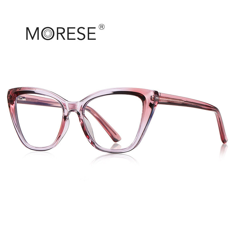 New anti-blue light plain glasses 2148 personality progressive color cat glasses frame Brazil North America foreign trade plain glasses for women