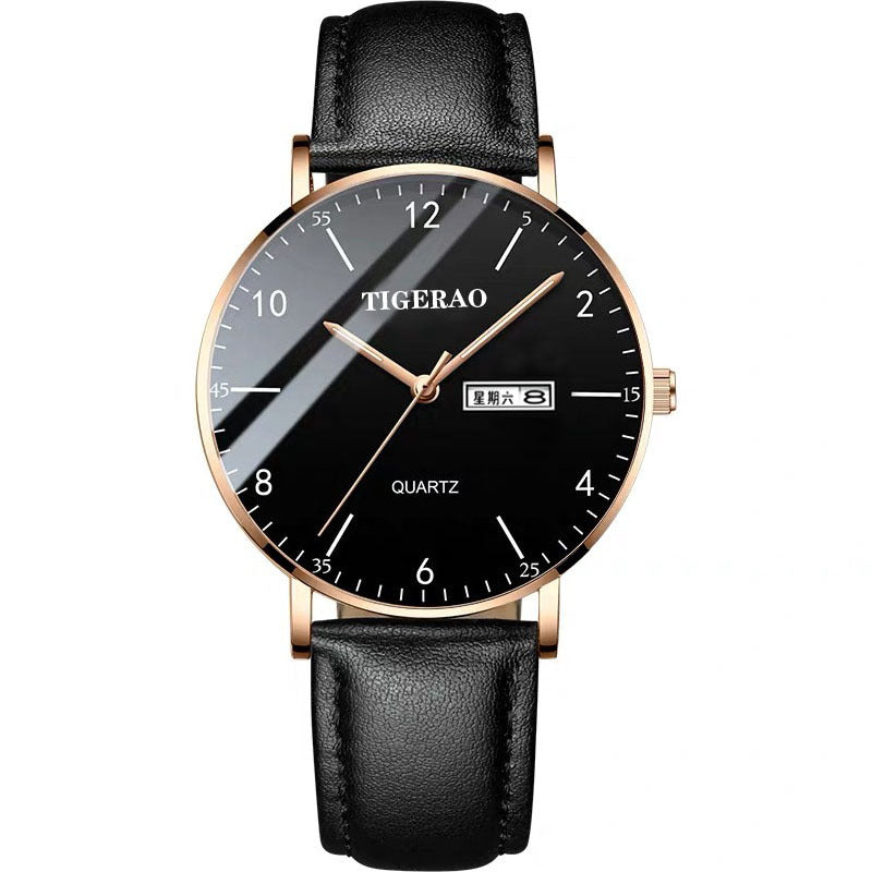 TikTok Watch Men's Waterproof Double Calendar Trend Starry Sky Non-mechanical Watch Quartz Watch Luminous New Wholesale Cross-Border