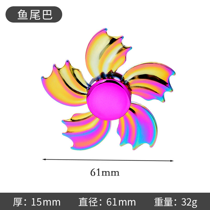 New Alloy Fingertip Spinner Stress-Relief Toy Hand Spinner Finger Spinner Street Stall Toy