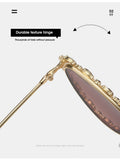 Cat-Eye Rhinestone Sunglasses – UV400 Metal Geometric Street Style Shades for Women