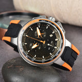New AliExpress WIS foreign trade men's 6-hand silicone strap quartz watch TT chronograph from the source manufacturer