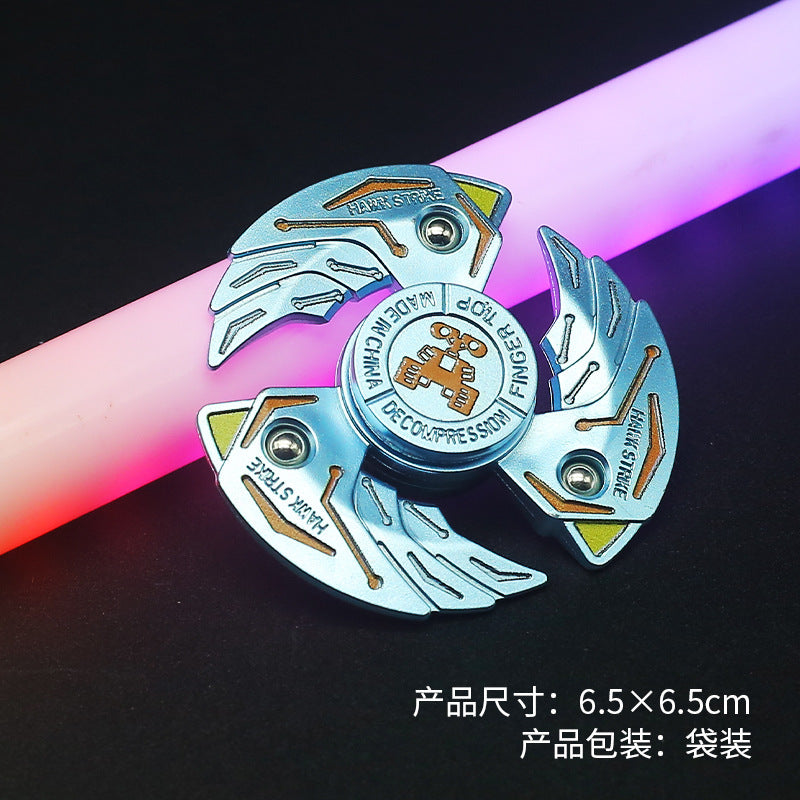 Cross-border mechanical fingertip gyro decompression rotating vent small toy finger gyro boys birthday gift batch