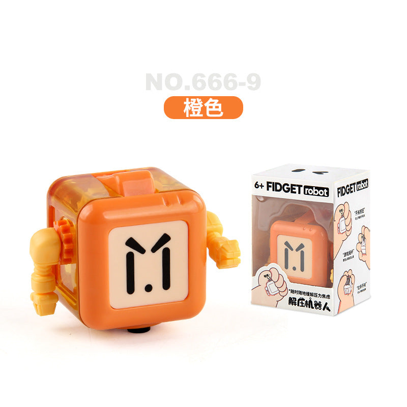 Cross-border children's fingertip decompression robot decompression anti-anxiety decompression cube new exotic infinite cube toy