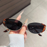 2026 New Style Cat-Eye Sunglasses for Women, Green Small Frame, Round Face Slimming, Sun Protection, Uv Protection, Trendy Sunglasses