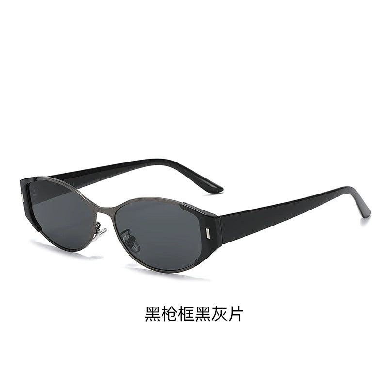 2026 New Style Cat-Eye Sunglasses for Women, Green Small Frame, Round Face Slimming, Sun Protection, Uv Protection, Trendy Sunglasses