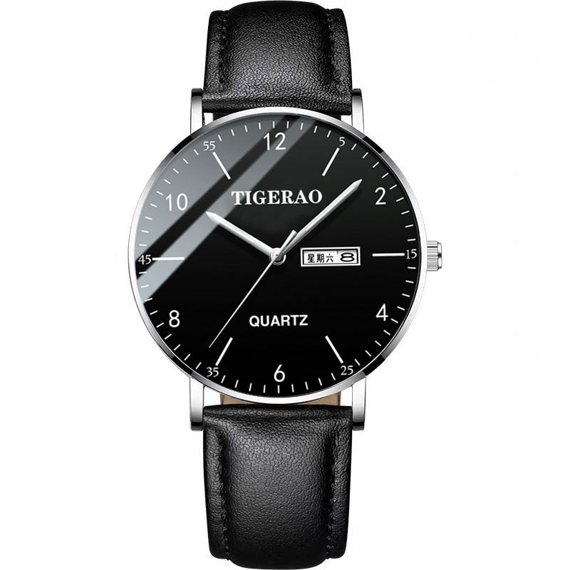 TikTok Watch Men's Waterproof Double Calendar Trend Starry Sky Non-mechanical Watch Quartz Watch Luminous New Wholesale Cross-Border