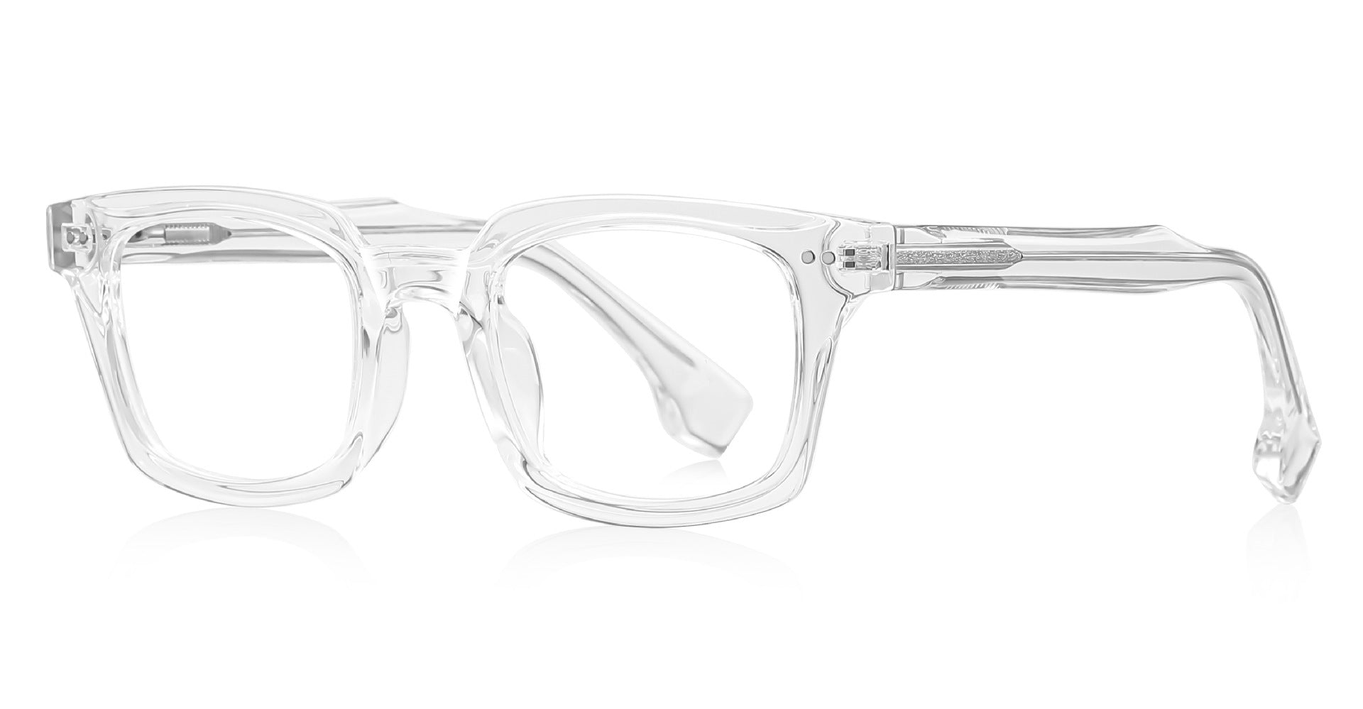 Factory Direct Sales of New Square Frames That Can Be Fitted with Prescription Lenses, Stylish Tr Material Temples, Anti-Blue Light Plain Frames