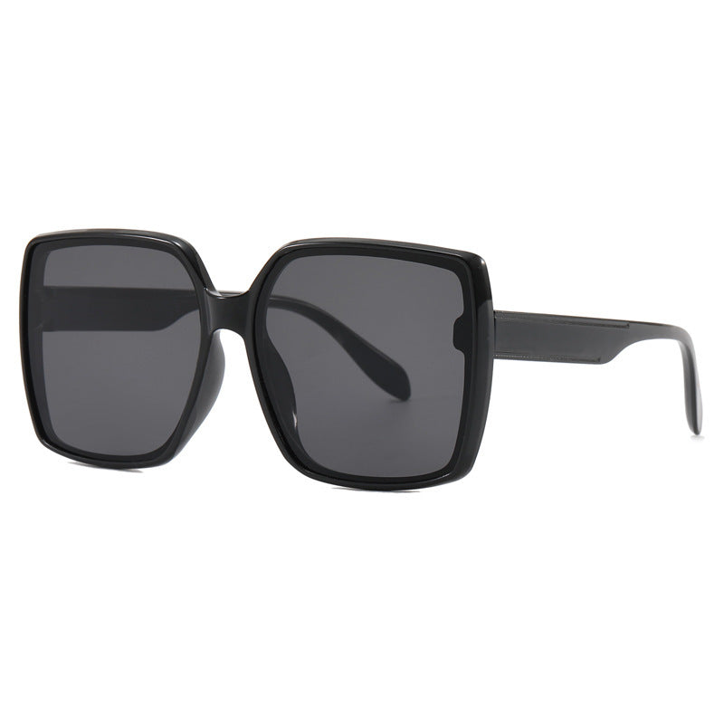 Cross-Border Hot-Selling In-Stock Items, One-Piece Dropshipping Uv400 Sunglasses, Large Square Frame, European and American Internet Celebrity Trend, Street Style, Instagram Fashion