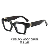 Marble Pattern Square Sunglasses with Blue Light Protection | Oversized Unisex Frame