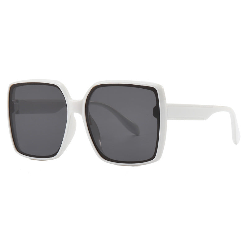 Cross-Border Hot-Selling In-Stock Items, One-Piece Dropshipping Uv400 Sunglasses, Large Square Frame, European and American Internet Celebrity Trend, Street Style, Instagram Fashion