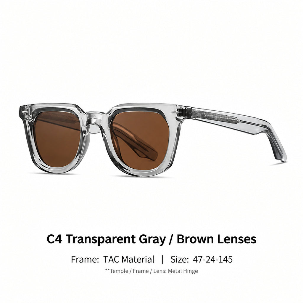 European and American Fashion Trendy Square Frame Sunglasses S31242 Street Style Versatile Sunglasses Uv Protection Acetate Sunglasses