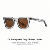 European and American Fashion Trendy Square Frame Sunglasses S31242 Street Style Versatile Sunglasses Uv Protection Acetate Sunglasses