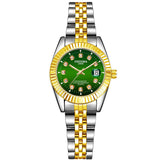 Fashion Couple Steel Band Watch Explosive Waterproof High-end Gold Watch Brand Men's Women's Student Calendar Room Gold Watch