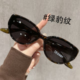 Brown Cat-Eye Sunglasses for Women, Slimming Effect, 2026 New Model, High-End, Uv Protection, Retro Driving Polarized Sunglasses