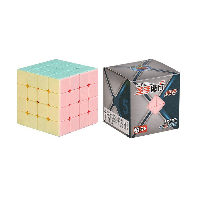 Holy Hand Legend Macaron Color Level 3 Interesting Introduction 2345 Level Stress Reduction Rubik's Cube Pink Educational Toy