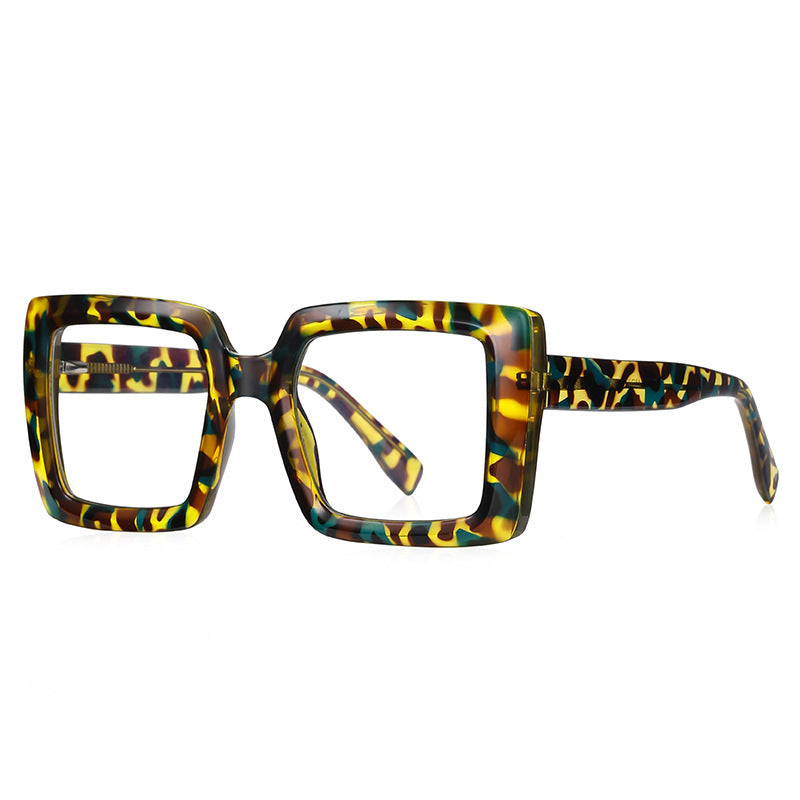 European and American anti-blue light large frame glasses frame 2170 square TR90 optical frame fashion street photography ladies glasses ins style