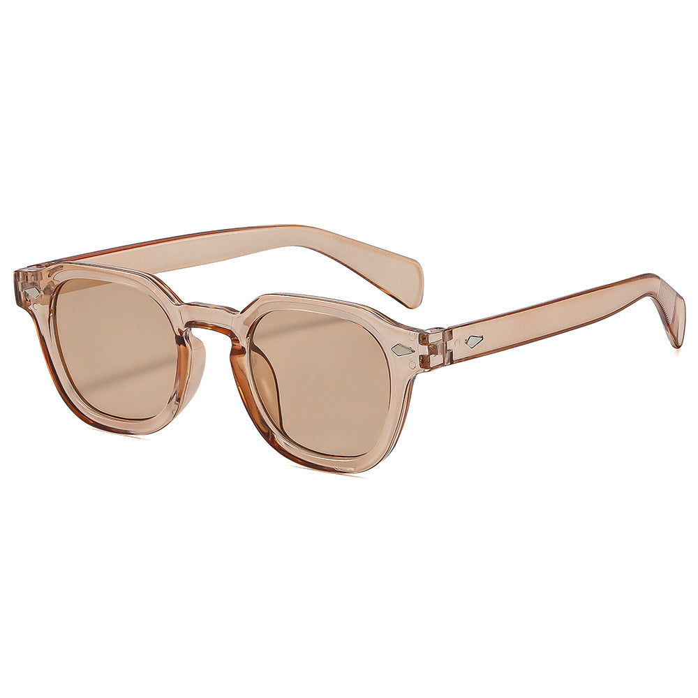 2026 New European and American Style Sunglasses for Men, Uv Protection, Fashionable Retro Rivet Design, Driving Casual Sunglasses for Women