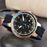 New AliExpress WIS foreign trade men's 6-hand silicone strap quartz watch TT chronograph from the source manufacturer