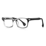 Factory Direct Sales of New Square Frames That Can Be Fitted with Prescription Lenses, Stylish Tr Material Temples, Anti-Blue Light Plain Frames