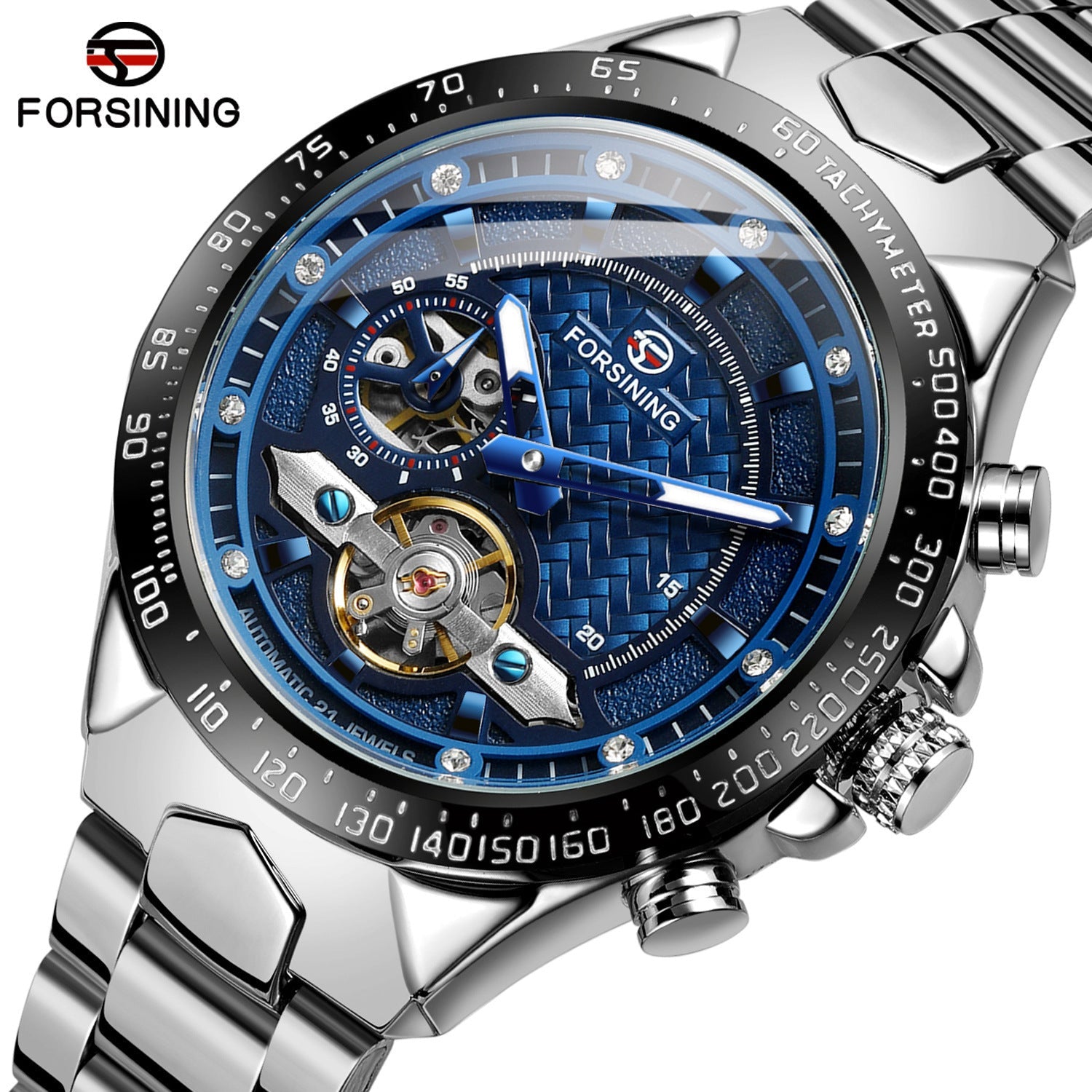 New Forsining Men's Fashionable Casual Tourbillon Automatic Mechanical Watch Men's Watch Foreign Trade Cross-Border