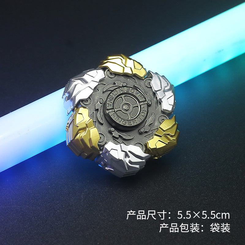 Cross-border mechanical fingertip gyro decompression rotating vent small toy finger gyro boys birthday gift batch