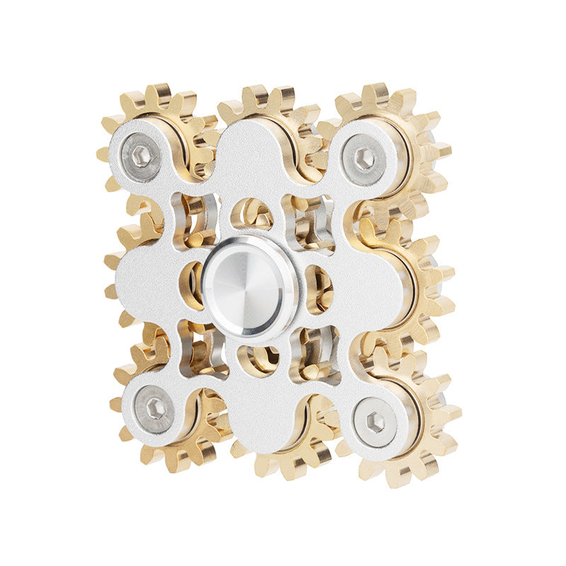 Fingertip gyro planet wheel finger gyro pure copper gear Ferris wheel gear linkage rotating power decompression toy