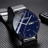 TikTok Watch Men's Waterproof Double Calendar Trend Starry Sky Non-mechanical Watch Quartz Watch Luminous New Wholesale Cross-Border