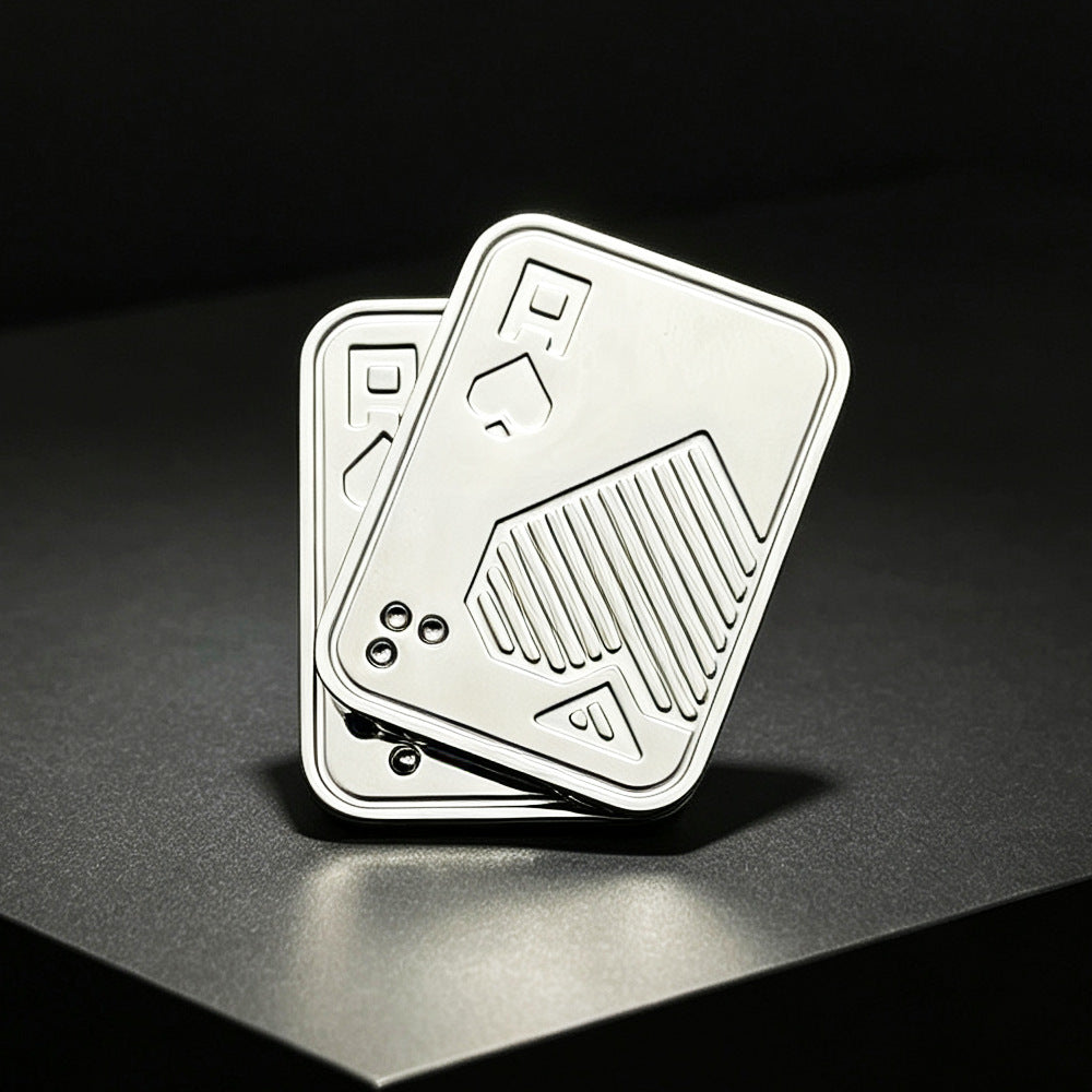 Triangular Rotating Card Pusher Edc Three-Ring Snap Coin Snap Card Hand-Push Sound Coin Stress-Relief Handheld Toy Ppb