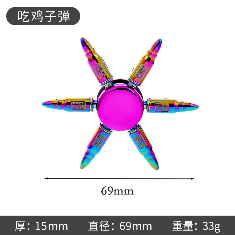 New Alloy Fingertip Spinner Stress-Relief Toy Hand Spinner Finger Spinner Street Stall Toy