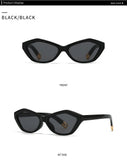 Angular Cat Eye Sunglasses – Modern Retro Design with Stylish Temple Detailing