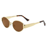 2026 New Style Oval Polarized Sunglasses for Women, High-End Retro Fashion Street Style Anti-Uv Sunglasses